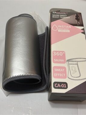 Chick Active USA Sauna Sweat Waist Trimmer - Silver Sz Small